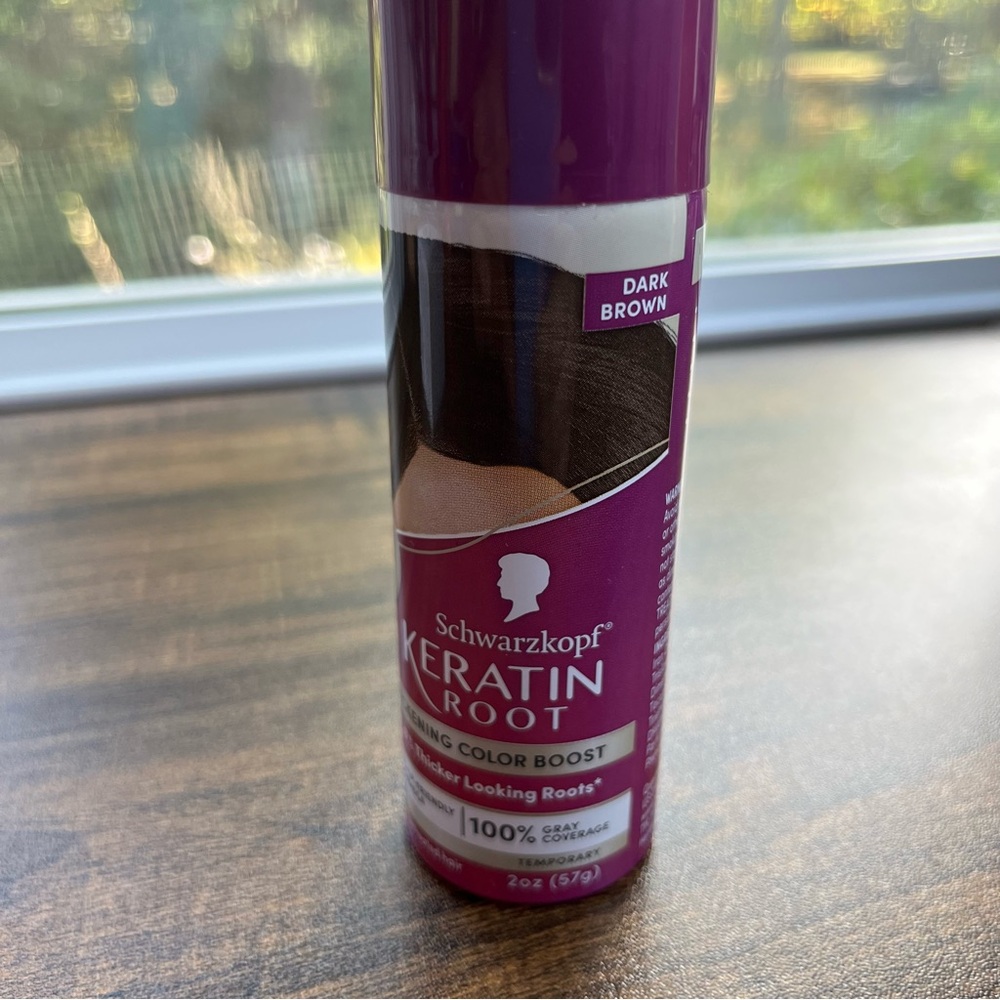 Schwarzkopf Keratin Color Root Temporary Hair Color Spray, Dark Brown 2 oz - Picture 4 of 11